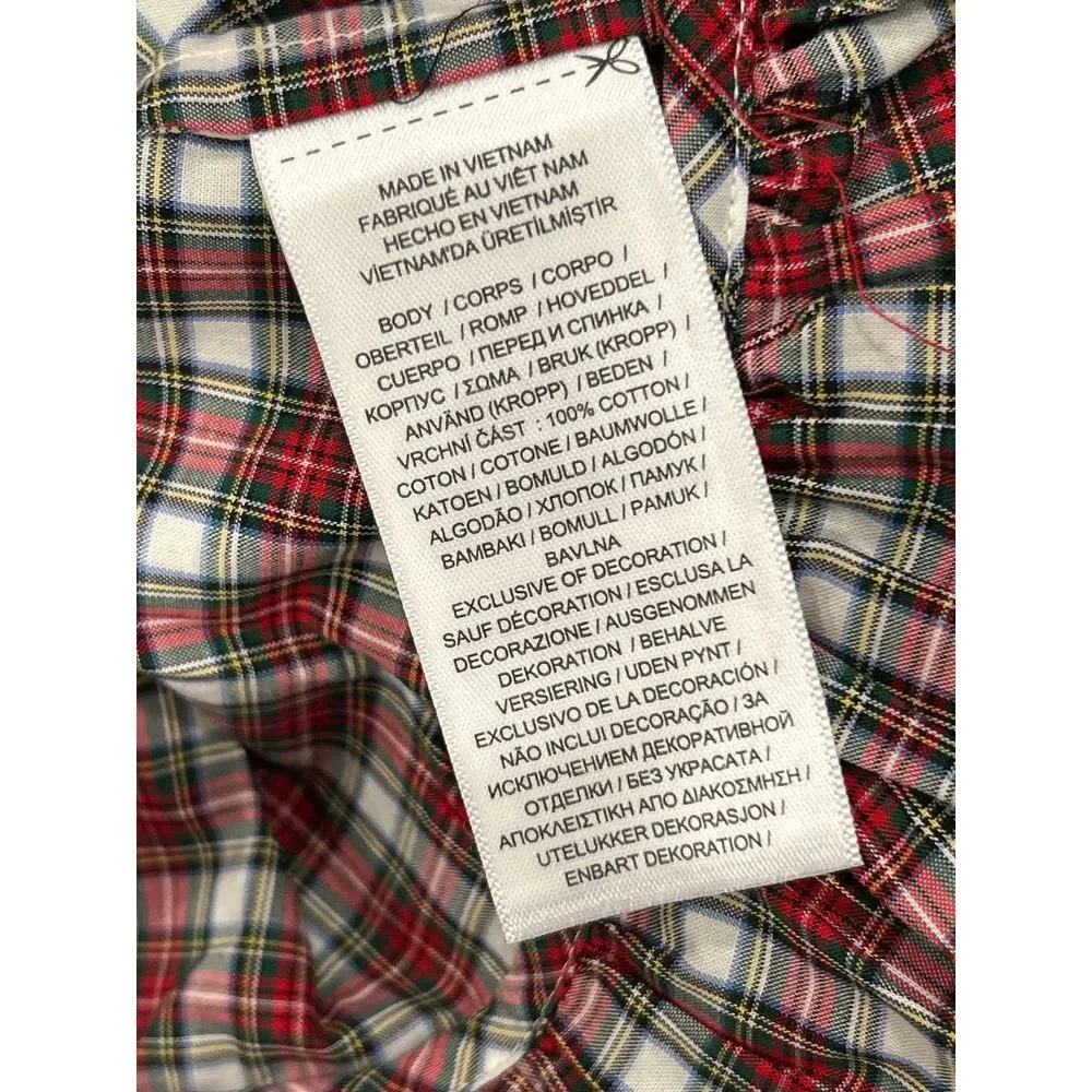 Polo Ralph Lauren Baby Girl 2 Piece Holiday Red and Green‎ Plaid Set Size 9M